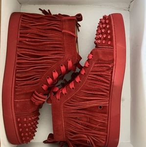 Christian Louboutin Coachelito Spikes Flat Rougissime Crosta Size10.5 43.5 Men